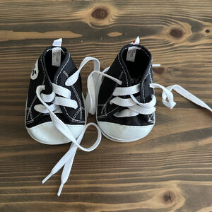 Build-A-Bear Black White High-Top Walker Shoes Plush Doll Accessory